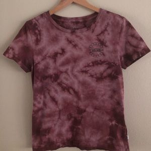 Vans maroon tie-dye graphic tee